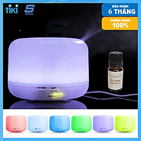 Đèn Xông Tinh Dầu, Máy Xông Tinh Dầu Chuyên Dụng Có Remote Điều Khiển Từ Xa SeaSy SS63, Phun Sương Tạo Ẩm, Khuyếch Tán Tinh Dầu, Tích Hợp Đèn Ngủ, Có Chế Độ Hẹn Giờ, Tặng Kèm Chai Tinh Dầu – Hàng Chính Hãng