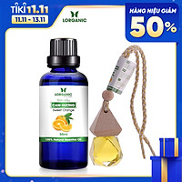 Combo tinh dầu cam hương Lorganic (50ml) +tinh dầu cam hương Lorganic treo xe hơi, tủ áo (10ml)
