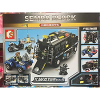 Bộ lắp ráp Lego SWAT Xe thiết giáp đặc chủng chống khủng bố Sembo 102438 với 705 chi tiết
