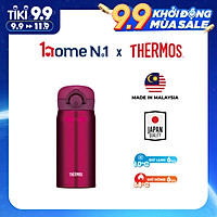 Bình giữ nhiệt Nhật Bản inox Thermos nút bấm 350ml JNR 350 - Hàng chính hãng - Light Blue