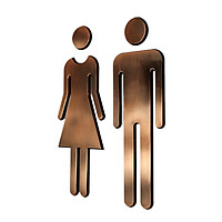Man&Woman WC Decals Toilet Signs Restroom Washroom Signage Plaque