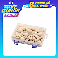 55pcs Wooden Peg Dolls Unpainted Kids Birthday Gifts Handmade Unfinished Weddings Cake Dolls Decor Dolls Teething Toys