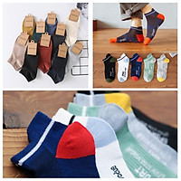 Combo 5 đôi Tất nam cổ ngắn vintage, Vớ Cổ Ngắn Nam Cotton mềm mại, thoáng khí sử dụng cả tuần