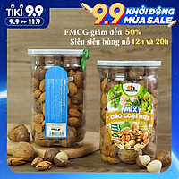 Mix 3 Hạt Dinh Dưỡng Smile Nuts Hộp 400g | Gồm Quả Óc Chó - Hạt Macca - Hạt Hạnh Nhân rang bơ