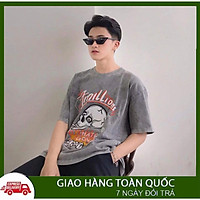 Áo thun nam unisex form rộng mát mẻ phong cách đầu lâu hate chất su bền co dãn không sù freesize <70kg