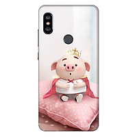 Ốp lưng nhựa cứng nhám dành cho Xiaomi Redmi Note 6 Pro in hình Heo vua