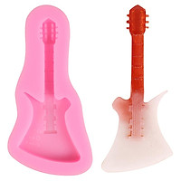 Delicate Electric Guitar Shape Mold Cake Decoration DIY Tools 3D Chocolate Silicone Molds Pastry Mould