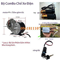 Combo chế xe điện động cơ 12v 350w giảm tốc tay ga