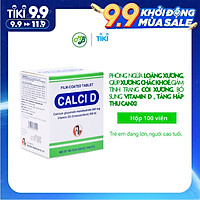 TPCN Viên uống CALCI-D giúp bổ sung canxi và vitamin D3,hỗ trợ phòng ngừa loãng xương,phát triển chiều cao-hộp 100 viên