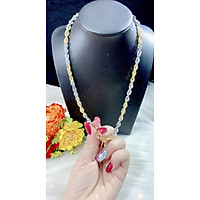 Dây chuyền nữ phụng 2 màu mạ 18k cao cấp P19