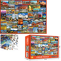 Bộ Tranh Ghép Xếp Hình 1000 Pcs Jigsaw Puzzle (Tranh ghép 70*50cm) Địa Danh Ở Mỹ Bản Thú Vị Cao Cấp
