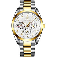 TEVISE Men Watches Automatic Mechanical Skeleton Watch Luminous Hands 3ATM Waterproof Fashion Luxury Stainless Steel