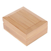 Unpainted Natural Solid Wooden Pendant Storage Box Jewelry Case Wedding Gift