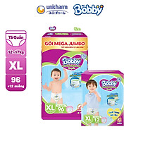 Tã Quần Siêu Thoáng Bobby Size M120 + 12 miếng inpack/ L104 + 12 miếng inpack/ XL96 + 12 miếng onpack/XXL88 + 12 miếng onpack