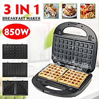 850W 220V 3in1 Sandwich Toaster Toastie Maker Household Non Stick Breakfast Machine Fry Eggs/Roast Meat/ Egg Rolls/ Sandwiches