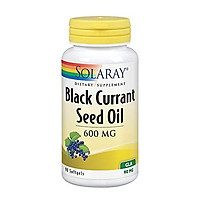 Solaray Black Currant Seed Oil 600 mg | Gamma Linolenic Acid (GLA) | Healthy Skin, Hair, Joints, Vascular & Immune Function Support | 90 Softgels