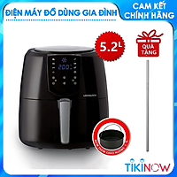 Nồi Chiên Không Dầu Điện Tử Lock&Lock EJF357 5.2 Lít - Hàng Chính Hãng, Điều Chỉnh Nhiệt Độ, Hẹn Giờ, Giữ Ấm, Kèm Chảo Nướng và Ống Hút Thẳng Inox 304