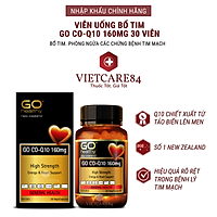 Viên uống bổ tim nhập khẩu chính hãng New Zealand GO CO Q10 160mg (30 viên) giảm quá trình lão hóa tim mạch, giảm nguy cơ tai biến tim mạch, giảm cholesterol máu, điều hòa huyết áp, tăng miễn dịch và giúp cơ thể khỏe mạnh