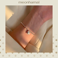 Lắc tay vòng tay bạc charm tim rơi