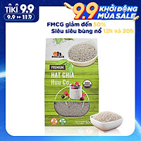 Hạt Chia Trắng hữu cơ Smile Nuts hộp 500g - Hạt chia nhập khẩu từ Nam Mỹ (hạt sáng, nở đều, không tạp chất) - White Chia Seed Organic 500g