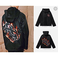 Áo Khoác Dù Unisex Nam Nữ In Hình Fire ADF01
