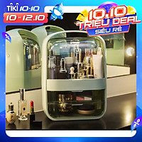 Hộp Đựng Mỹ Phẩm,Đồ Trang Điểm MOHI MT9 ,2 Ngăn Có Kệ Trên Và Nắp Đậy-Hàng Chính Hãng
