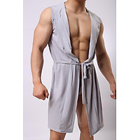 Thời Trang Nam Mới Áo Choàng Tắm Xông Hơi Quần Áo Massage Quần Áo Làm Quần Áo Ngủ Lụa Bộ Đồ Ngủ Nhà Rời Phù Hợp Quần Áo