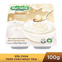 Lốc 4 hộp NutiMilk Sữa chua Trân Châu Ngọc Trai 100g/hộp
