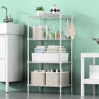 Kệ Sắt 4-5 Tầng Đa Năng, Kệ Nhà Bếp Lắp Ráp Thông Minh, Để Lò Vi Sóng