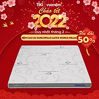 Nệm cao su Dunlopillo World Relax thiết kế Body Fit phù hợp mọi tư thế ngủ, điều hoà nhiệt độ cơ thể, giảm mệt mỏi