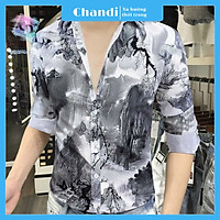 Áo Sơ Mi Nam siêu cấp Thương Hiệu Chandi, chất lụa không bai nhão không xù lông tôn dáng ôm form mẫu SM13