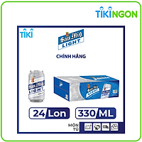 Thùng 24 Lon Bia SAN MIGUEL Light 330 ml