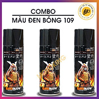SƠN SAMURAI ĐEN BÓNG 109 - Combo 3 chai chuẩn quy trình loại tiết kiệm uch210 - 109 - 128