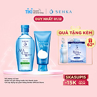 Bộ đôi Senka làm sạch cho mọi loại da (Nước Tẩy Trang Senka Fresh 230ml + SRM Tạo Bọt Senka Perfect Whip 120g)