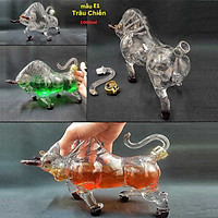 chai thủy tinh 1 lít cao cấp mẫu CON TRÂU Tân Sửu 2021 – món quà tân gia, sinh nhật, quà biếu lễ tết cực ý nghĩa (Mẫu E1)