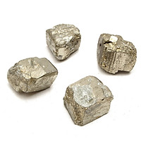 100g Beautiful Golden Iron Pyrite Cubic Crystal Particles Healing Quartz Stones