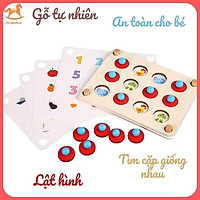 Đồ chơi bằng gỗ Lật hình ghi nhớ Giúp bé rèn luyện trí nhớ LHGN1