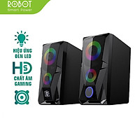 Loa Máy Tính ROBOT Cho Game Thủ Có Hiệu Ứng Đèn LED, Âm Thanh Cực Chuẩn, Chất Lượng Cao - Hàng Chính Hãng