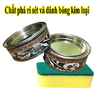 Combo 2 Hộp Tẩy Rỉ Sét Và Đánh Bóng Kim Loại - Tặng 1 Miếng Bọt Biển Xanh Vàng
