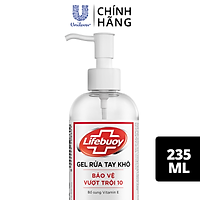 Gel Rửa Tay Khô Lifebuoy 235ml Total 10 Diệt Sạch Nhanh 99.9% Vi Khuẩn An Toàn Cho Da Với Vitamin E Chuẩn Chất Lượng Y Tế