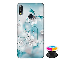 Ốp lưng cho điện thoại Asus Zenfone Max Pro M2 hình Cánh Bướm Xanh tặng kèm giá đỡ điện thoại iCase xinh xắn - Hàng chính hãng