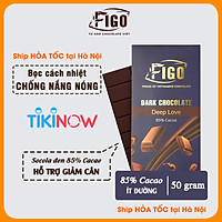 Socola đen nguyên chất 85% Cacao FIGO thanh 50g | Dark Chocolate 85% Cacao giảm cân, ngăn ngừa bệnh