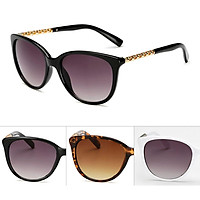 Women Fashion Metal Anti UV Sunglasses