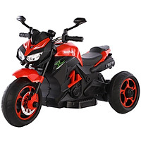 Xe máy điện moto 3 bánh trẻ em XBLD 918 đồ chơi vận động cho bé (Đỏ-Trắng-Xanh)