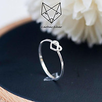 Nhẫn Nữ Bạc Ta CaoBac Silver Thiết Kế Sợi Tim SN039