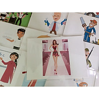 Job Flashcards (Set 2) - Thẻ học tiếng Anh chủ đề nghề nghiệp (Bộ 2) - 20 cards: acrobat, actor, actress, housewife, lawyer, mechanic ...