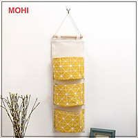Túi treo tường đa năng 3 tầng, túi treo đồ đa năng, túi trang trí nhà cửa xinh MOHI MT25 -Chính hãng