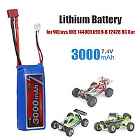 for WLtoys XKS 144001 A959-B 12428 RC Car Battery 7.4V 3000mAh Lithium Battery Large Capacity Car Battery for Racing Car