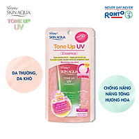 Tinh Chất Chống Nắng Nâng Tông Dành Cho Da Khô/Thường Sunplay Skin Aqua Tone Up UV Essence Happiness Aura (Rose) (Cho Da Sáng Hồng, Khuyết Điểm Xanh) (50g)