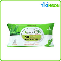 Khăn Giấy Ướt Yuniku Không Mùi 90 Tờ